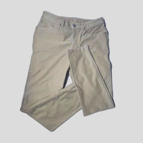 Lululemon Men's Brown Utilitec Twill Cotton ABC Pants 31/32 Classic Fit - Picture 9 of 11